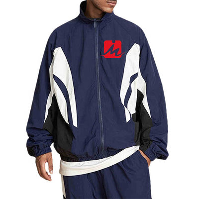 Люди делают куртки водостойким Windbreaker полиэстер промелькивает вверх куртку следа Colorblock