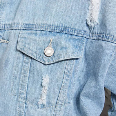 Куртка Streetwear курток джинсовой ткани вышивки хлопка полиэстера случайная ехать