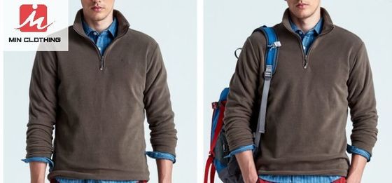 Случайные идущие водоустойчивые Breathable куртки резвятся полиэстер застежка-молнии куртки ватки половинный