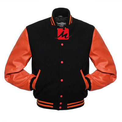 Куртка университетской спортивной команды бейсбола рукава Breathable курток джинсовой ткани вышивки изготовленная на заказ длинная